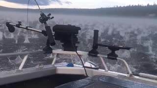 Insane Hail Storm While Fishing in 100 Mile House British Columbia