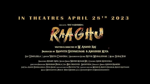 Raaghu official trailer_vijay raghvendra_m anand raj_Sandalwood solo actor film