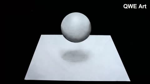 Most Easy 3D Drawing illusion for Beginners in 2 Minute | 3D Floating Ball: Optical illusion Sketch