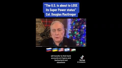 Colonel MacGregar on the Ukraine Grift ..