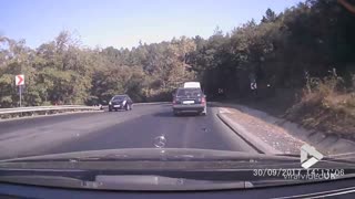 Motorcyclist fails to take corner