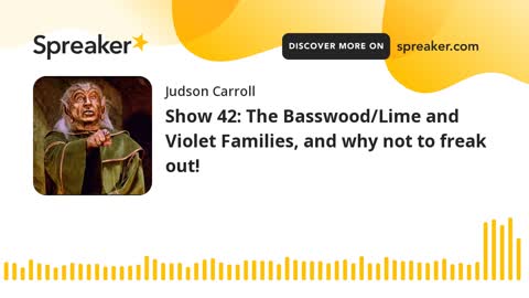 Show 42: The Basswood/Lime and Violet Families, and why not to freak out! (part 3 of 3)