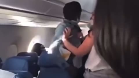 Did you see the mass brawl on board the plane?