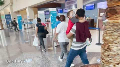 Human Smuggler With Baby and Cartel Tatts Confronted At Airport - April 2021