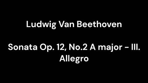 Sonata Op. 12, No.2 A major - III. Allegro