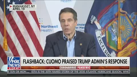 NY Gov. Cuomo praising Pres. Trump for COVID response