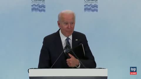 Joe Biden with a weird, creepy, clueless response to a reporter while at G7.