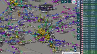 Az to Cali Air Traffic Time Lapsed - Oct 18th 2023