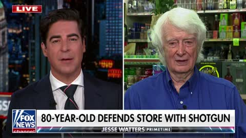 An 80-year-old store owner who defended himself against armed robbers talks about his experience