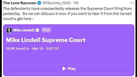 Lindell 3-15 Spaces Part II- after SCOTUS petition leaked