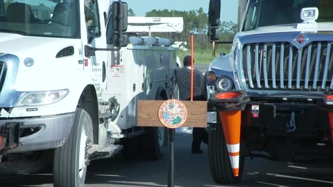 Governor DeSantis Holds A Press Conference on Hurricane Idalia Recovery in Perry