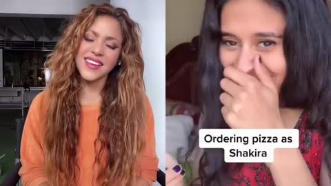 Shakira, Hello, can I take your order please? | Ordering Pizza as Shakira