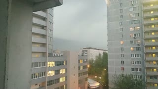 Thunderstorm in the city