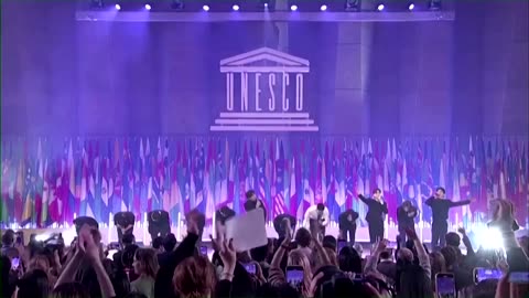 K-pop group Seventeen performs at UNESCO Youth Forum