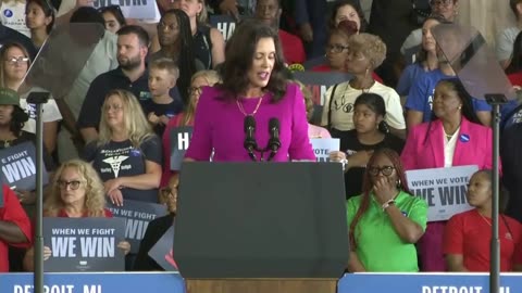 Gretchen Whitmer speech for Kamala Harris, Tim Walz names contrasts with Donald Trump, JD Vance