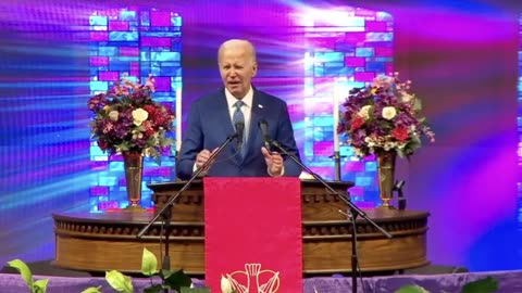 Biden Pandering at a black church.