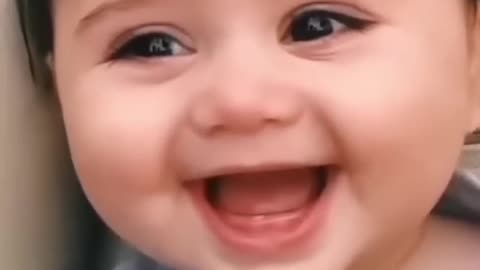 Baby funny laughing