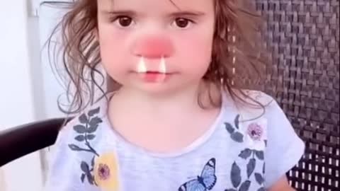 Baby gets pranked with filter