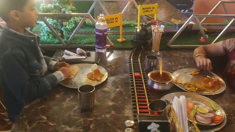Train serve food like waiter