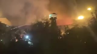 A major fire is underway at the Evin prison in Tehran, Iran, known for holding political prisoners