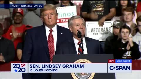 Lindsey Graham joins Trump at South Carolina rally