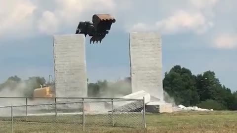 Georgia Guidestones were leveled today