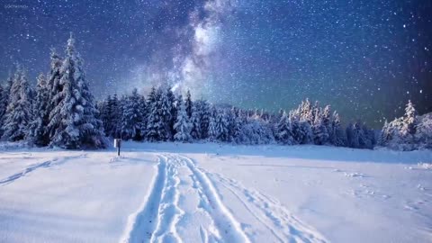 Calm Piano Music with Beautiful Winter Photos • Soothing Music for Studying, Relaxation or Sleeping