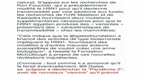 BOMBE : LE VIRUS DE LA GRIPPE AVIAIRE H5N1 N'EXISTE PAS !