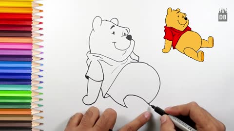 Easy To Draw Winnie the Pooh Bear | 4 Kids