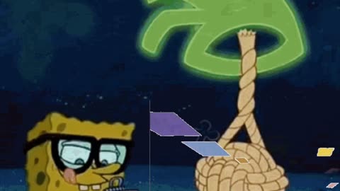 Squidward Is Playing With Tiles While The Flying Dutchman Shows SpongeBob The Ropes 🧽