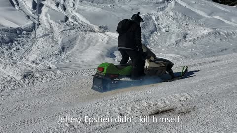 Snowmobiling on top Vail Pass