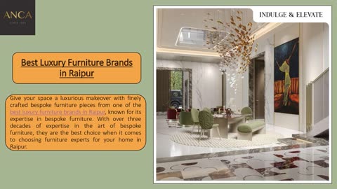 Best Luxury Furniture Brands in Raipur