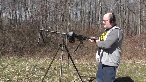 Live fire MG-13 with original drum magazine