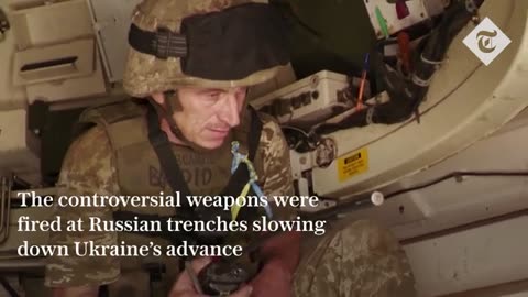 The Telegraph has published the first footage of the Ukrainian military using cluster munitions.