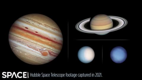 Outer Solar System Planets Spinning in New Hubble Footage