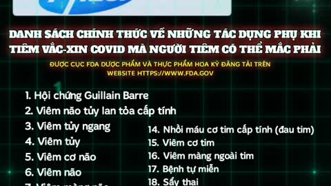 MỘT SỐ TÁC DỤNG PHỤ CỦA VẮC-XIN PFIZER