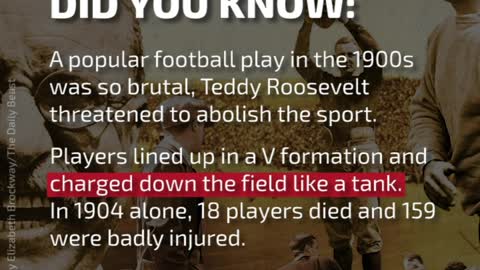 DYK: Teddy Roosevelt Threatened to Abolish Football