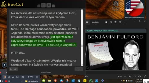 Benjamin Fulford 01.25.24🔴Szatański duch grupowy wkrótce zostanie pokonany🔴