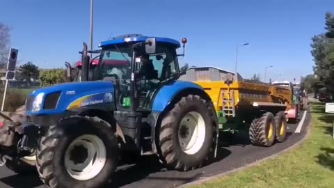 Opérations escargot sur la RN12 en direction de Saint-Brieuc 21 mars 2022