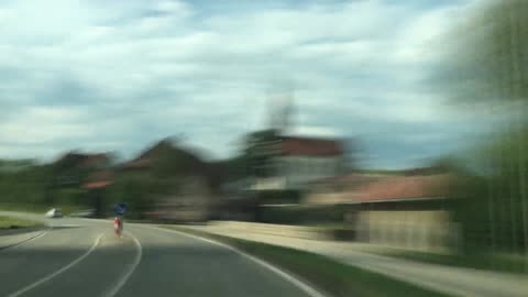 Dash Cam Speeding though the Country