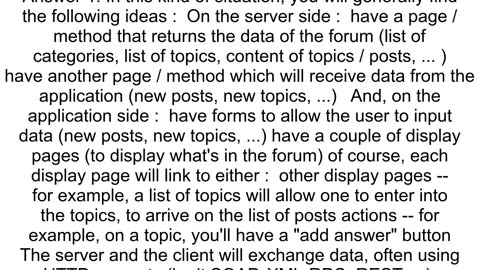 How to create a forum inside of a application