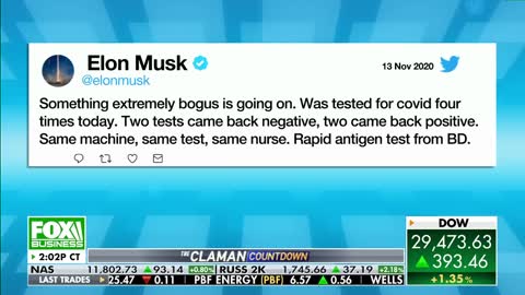 Elon Musk claims he's tested both positive and negative for COVID-19