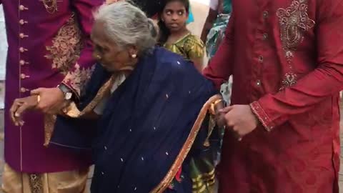 Dedicated Grandma Attends Great Grandson's Wedding