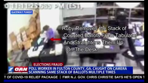 OAN - POLL WORKERS IN FULTON CO, GEORGIA CAUGHT ON CAMERA.mp4