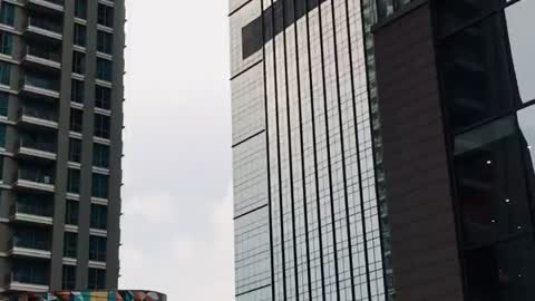 Free Footage Vertical Video - City Building