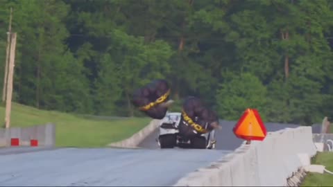 Chevrolet Camaro takes off down track