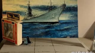 Palette knife only Alla Prima Oil Painting of a WW2 Airplane