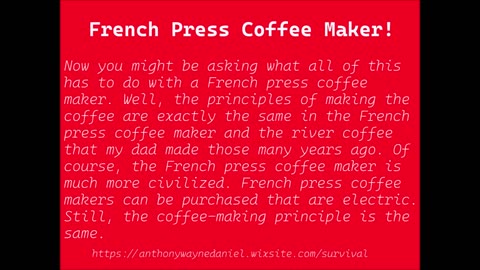 French Press Coffee Maker!