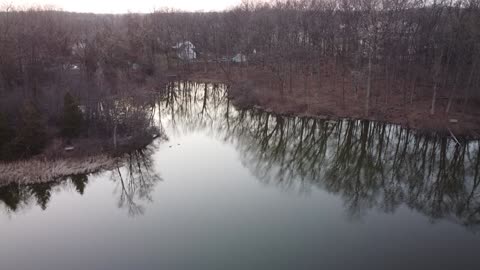Neighborhood Pond from a Drone