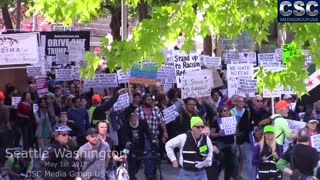 #MarchAgainstSharia Protesters Face Off With Liberals And AntiFa In Seattle Washington